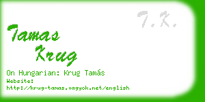 tamas krug business card